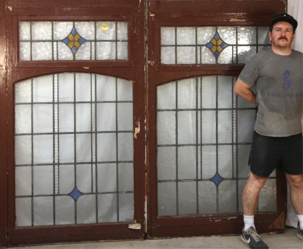 PAIR OF SCOTTISH STAINED GLASS PANELS (1 of 4)