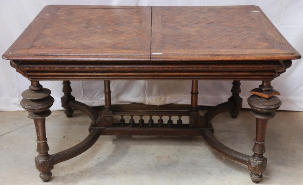 ENGLISH PARQUETRY PUB TABLE (1 of 6)