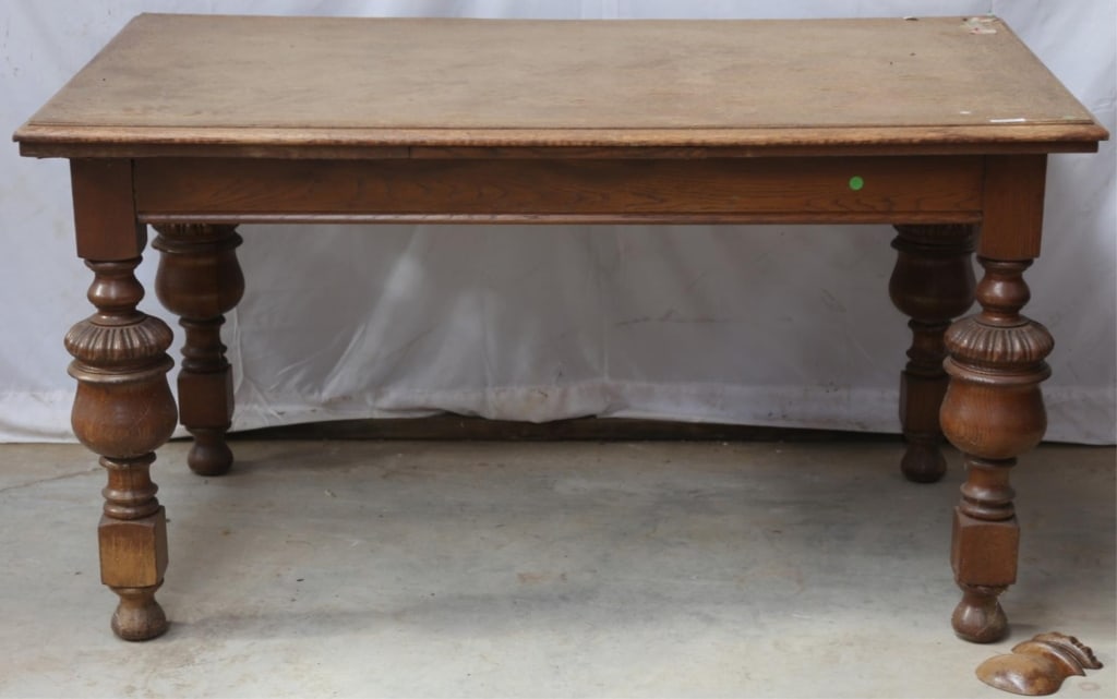 ENGLISH JACOBEAN STYLE PARQUETRY DINING TABLE (1 of 3)