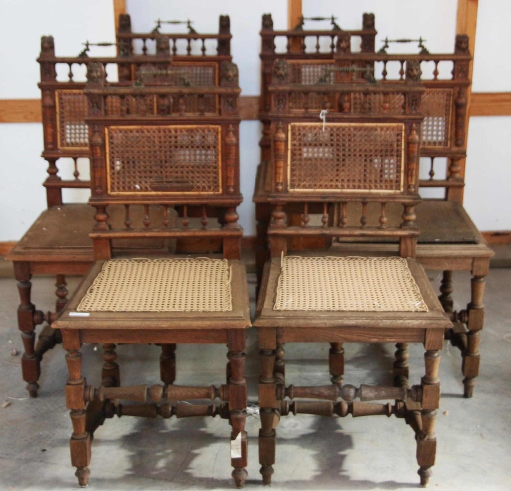 SET OF 6 HENRY ll STYLE DINING CHAIRS (1 of 4)