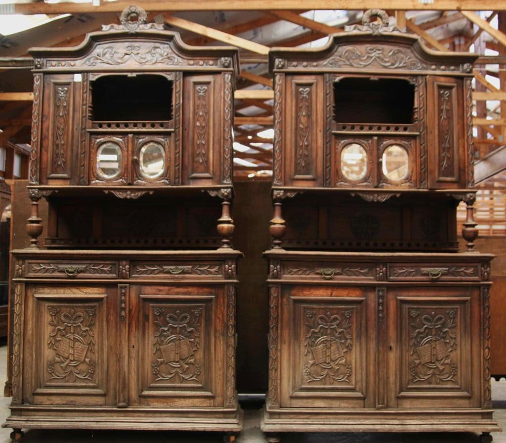 PAIR OF FRENCH RENAISSANCE REVIVAL CUPBOARDS (1 of 8)