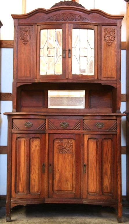 FRENCH OAK VITRINE BUFFET (1 of 5)