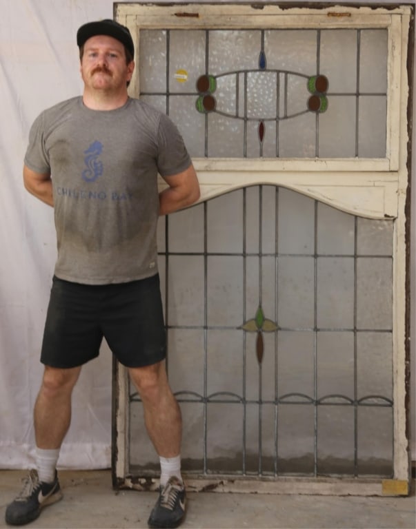 ANTIQUE IRISH STAINED GLASS WINDOW (1 of 4)