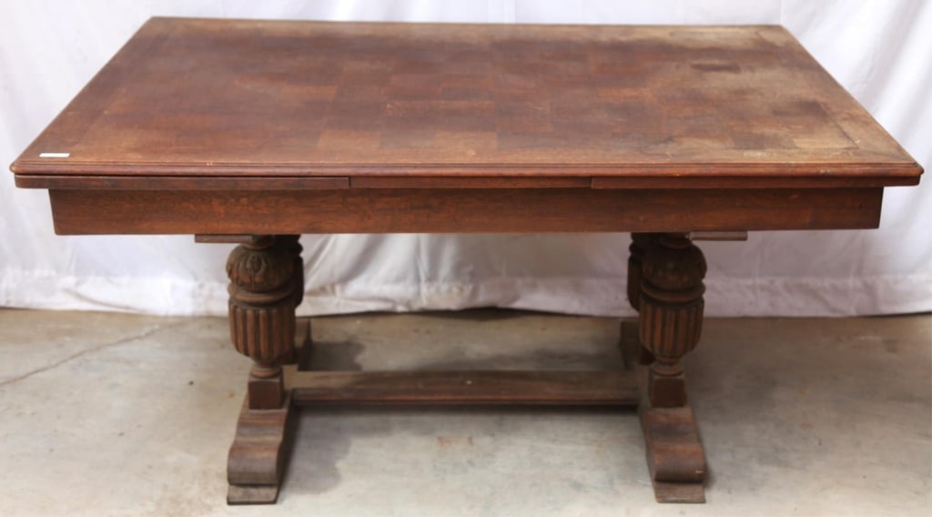 ENGLISH JACOBEAN STYLE PARQUETRY PUB TABLE (1 of 4)