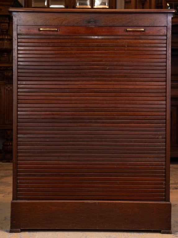 ENGLISH EDWARDIAN OAK FILE CABINET (1 of 3)