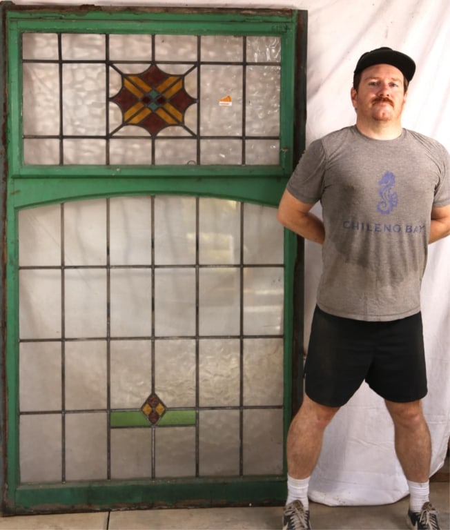 ANTIQUE SCOTTISH STAINED GLASS PANEL (1 of 4)