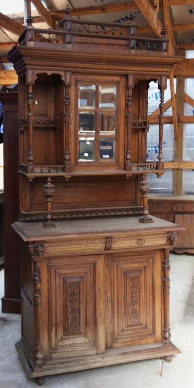 FRENCH RENAISSANCE REVIVAL OAK BUFFET (1 of 6)