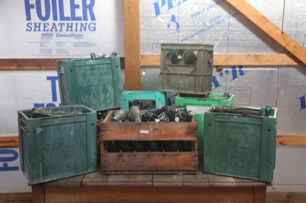 ANTIQUE CONTINENTAL BEER & WINE BOTTLES: Nine cases of antique Continental beer and wine bottles. Disclaimer: This is an online court ordered bankruptcy sale. Participating bidders must have a credit card on file with Live Auctioneers. Credi