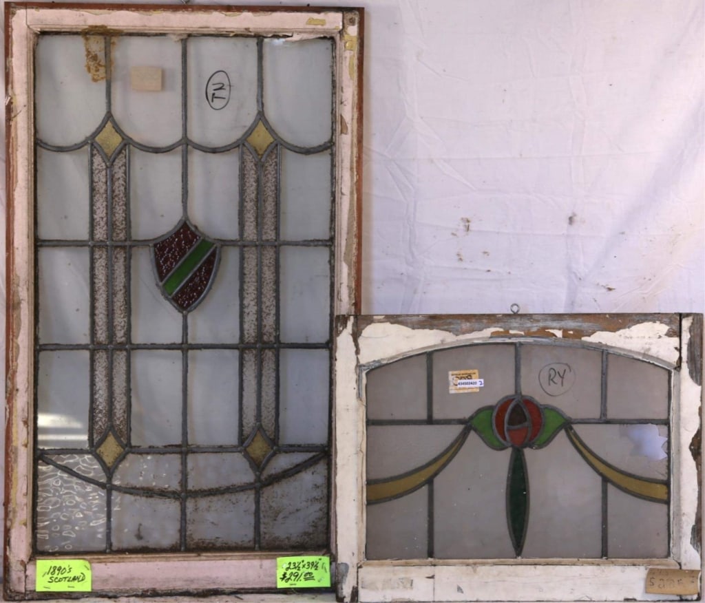 TWO SCOTTISH STAINED GLASS PANELS (1 of 3)