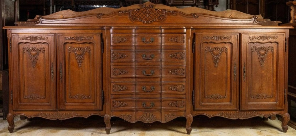 MONUMENTAL FRENCH CARVED OAK BUFFET (1 of 4)