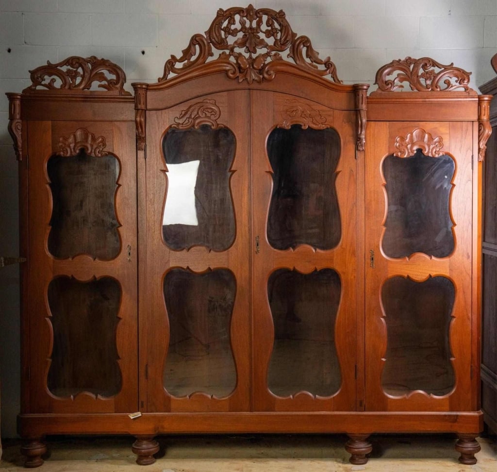 MONUMENTAL FRENCH OAK VITRINE BOOKCASE (1 of 4)