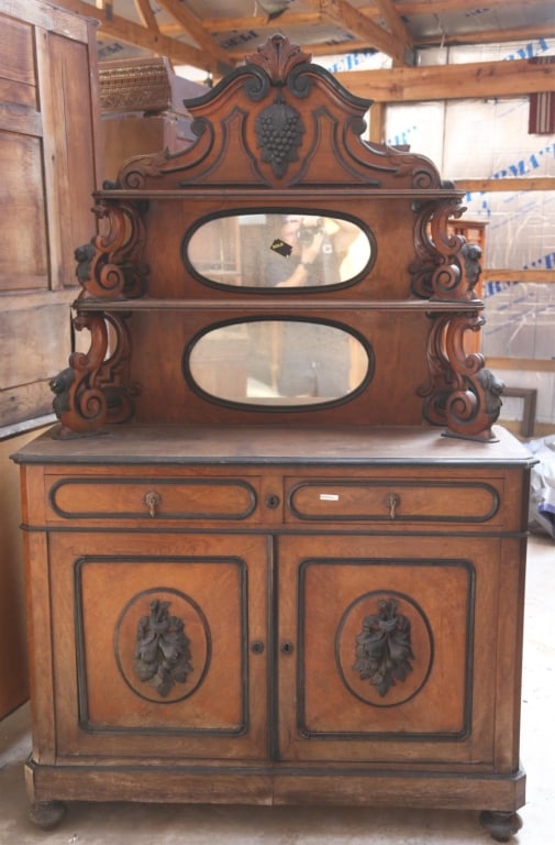 FRENCH CARVED WALNUT BUFFET (1 of 4)