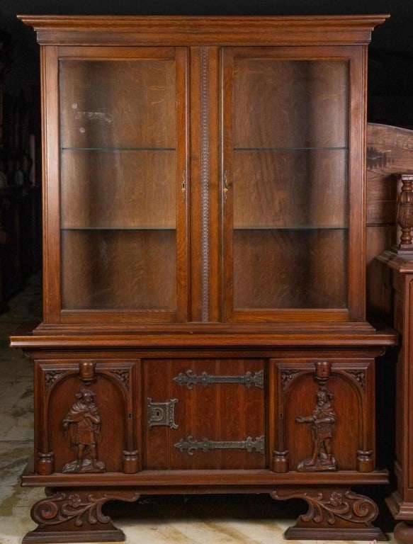 FRENCH FIGURAL CARVED VITRINE (1 of 4)