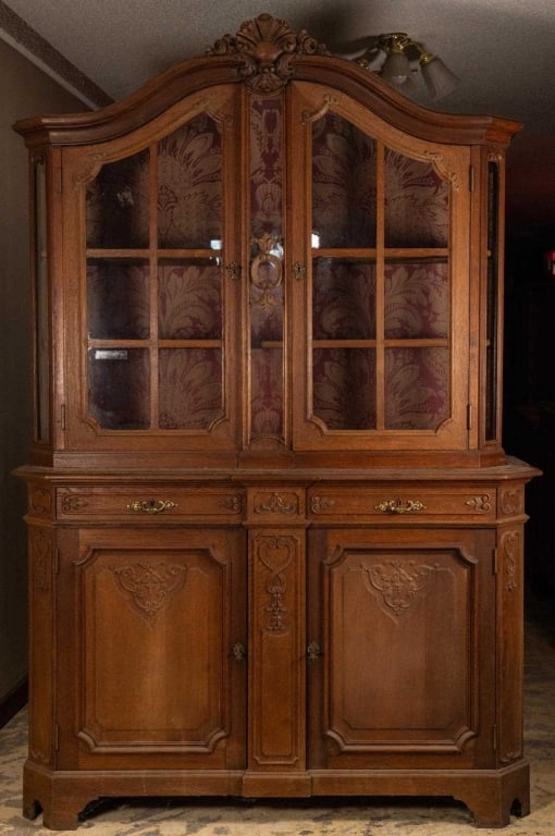 FRENCH OAK VITRINE BOOKCASE (1 of 6)