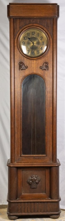GERMAN ART DECO TALL CASE CLOCK (1 of 4)