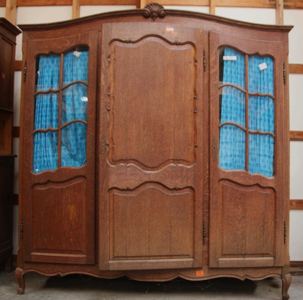 FRENCH OAK TRIPLE ARMOIRE (1 of 4)