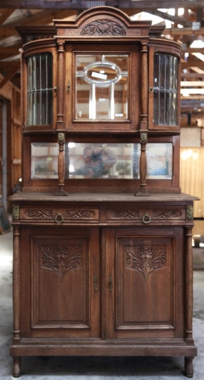 FRENCH OAK VITRINE BUFFET (1 of 7)