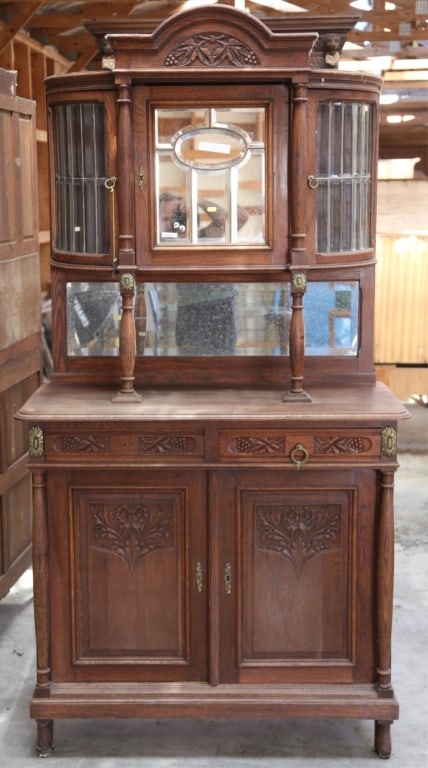 FRENCH OAK VITRINE BUFFET (1 of 5)