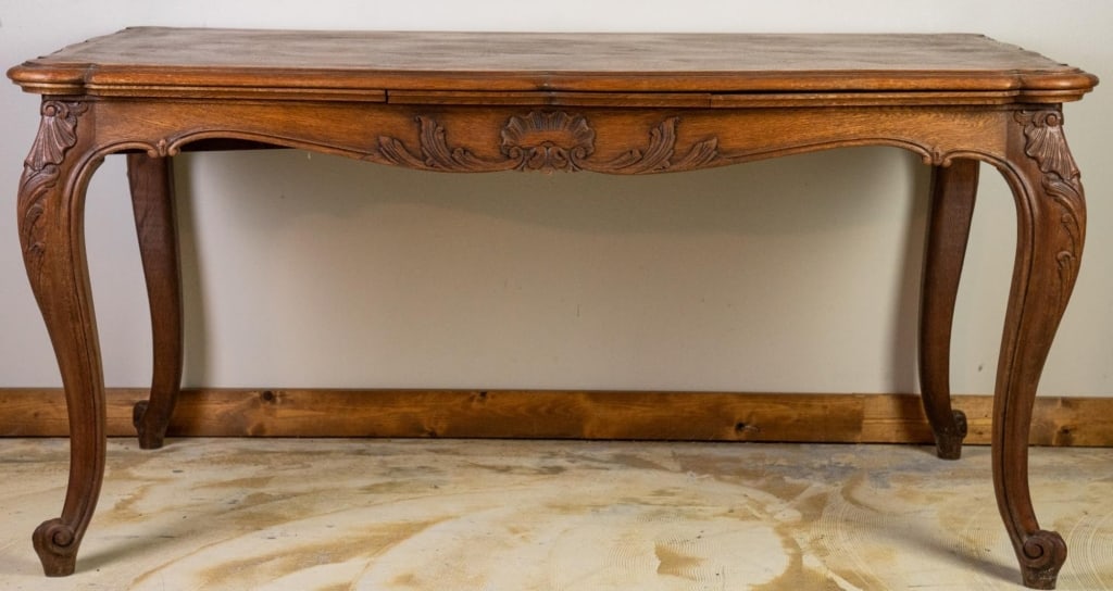 FRENCH COUNTRY PARQUETRY TOP DINING TABLE (1 of 4)