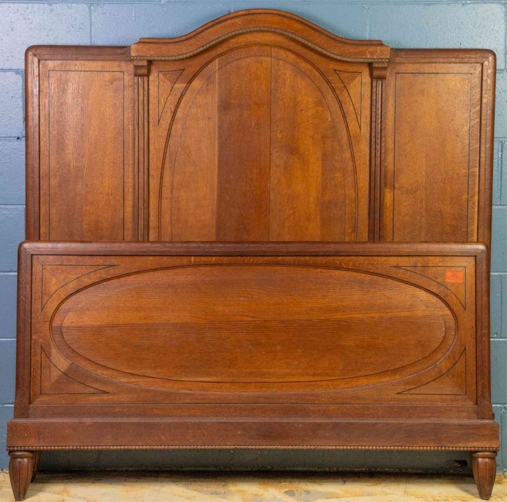 19TH C. FRENCH HAND-CARVED 3/4 BED (1 of 5)