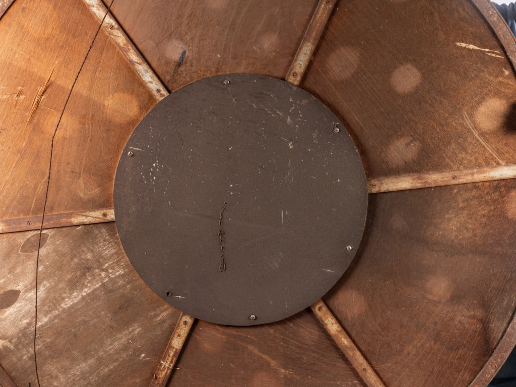 MONUMENTAL FRENCH METAL ROUND MIRROR - 5