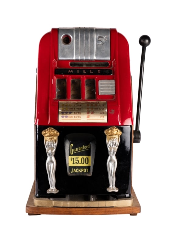 REPRODUCTION MILLS 5-CENT SLOT MACHINE (1 of 8)