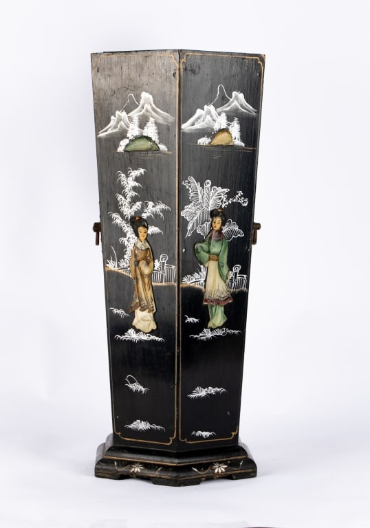 CHINESE MOTHER OF PEARL UMBRELLA STAND - 4