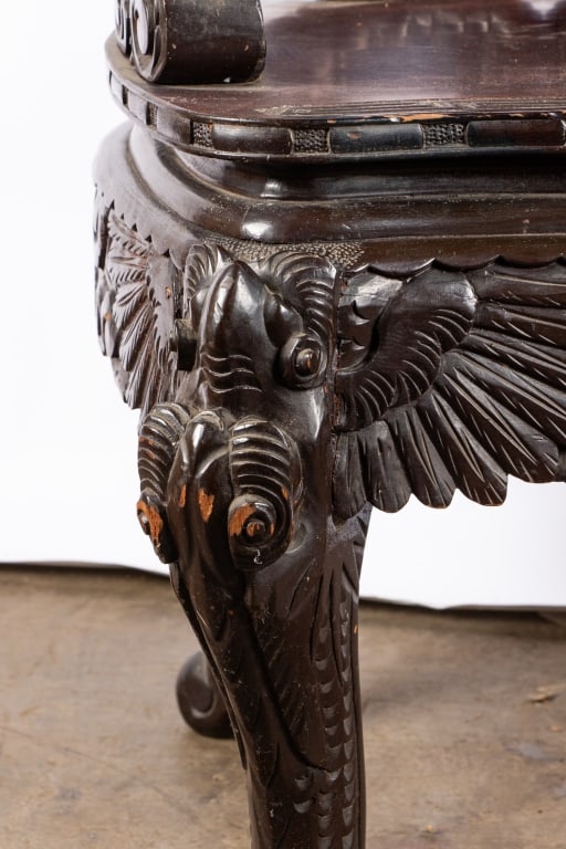 PAIR OF CHINESE HAND-CARVED ARMCHAIRS - 7