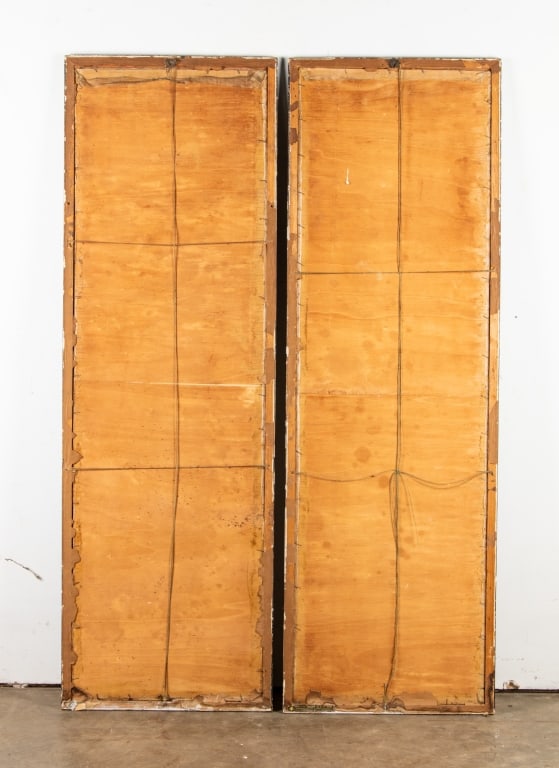 PAIR OF JAPANESE EMBROIDERED PANELS - 7