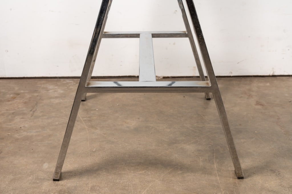 VINTAGE CHROME & GLASS TABLE - 5