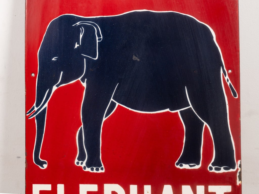 ESSO ELEPHANT KEROSENE ADVERTISING SIGN - 3