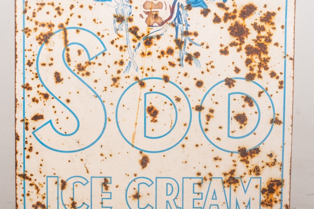 METAL SOO ICE CREAM DOUBLE-SIDED ADVERTISING SIGN - 3