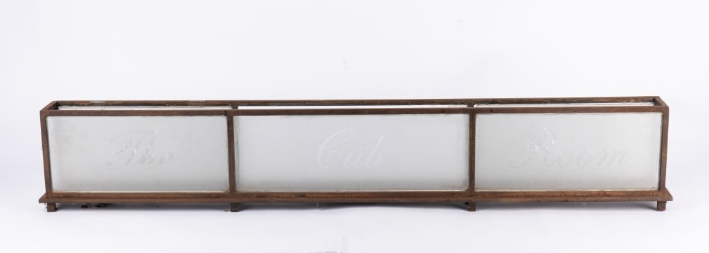 THE CUB ROOM GLASS & METAL SIGN - 2