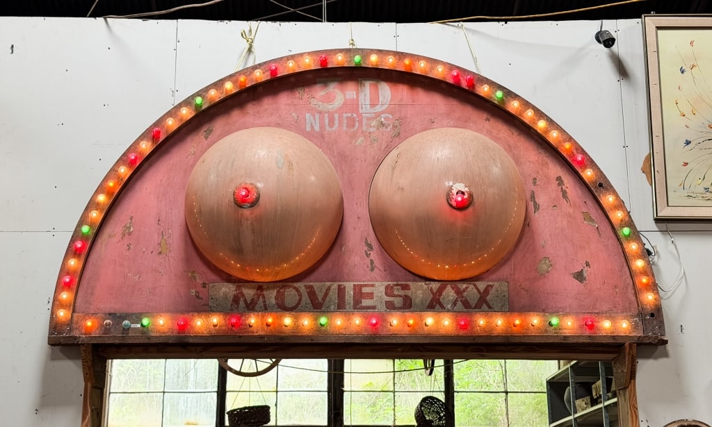 MONUMENTAL VINTAGE XXX ADVERTISING SIGN - 9