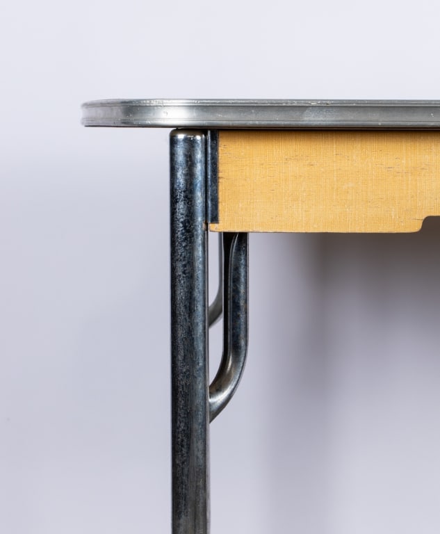 MID-CENTURY FORMICA & CHROME DINETTE TABLE - 3