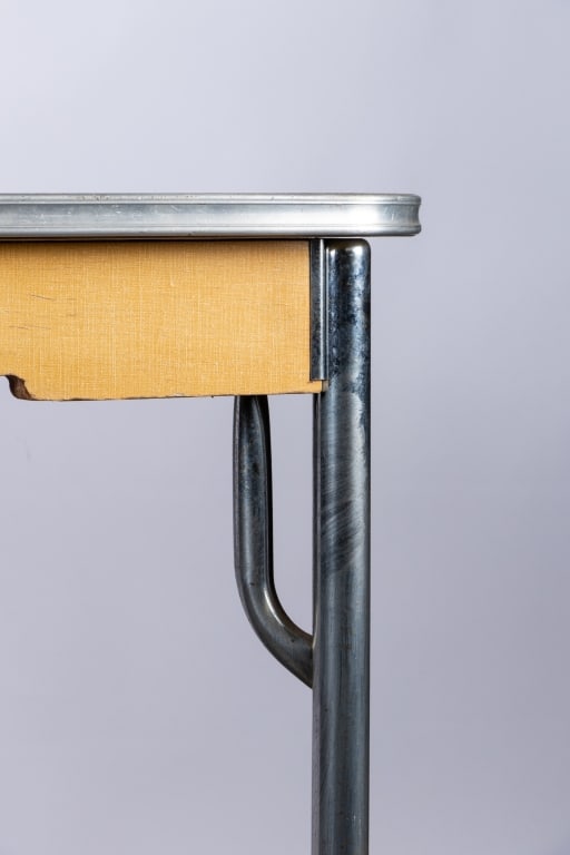 MID-CENTURY FORMICA & CHROME DINETTE TABLE - 4
