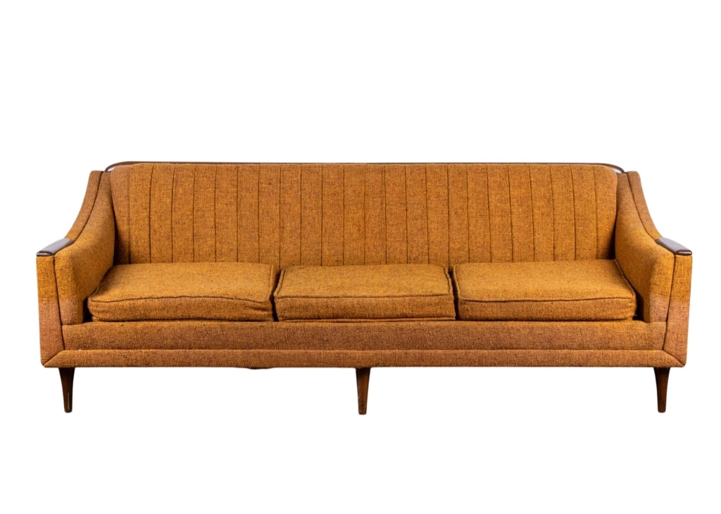 MID-CENTURY KROEHLER CITATION SOFA: Mid-Century Kroehler Citation sofa. Approximate dimensions: h. 29", w. 81", d. 29" Disclaimer: Participating bidders must have a credit card on file with LiveAuctioneers in order for their bidding
