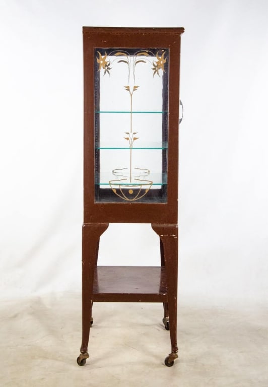 VINTAGE HAND-PAINTED MEDICAL DISPLAY CABINET - 12