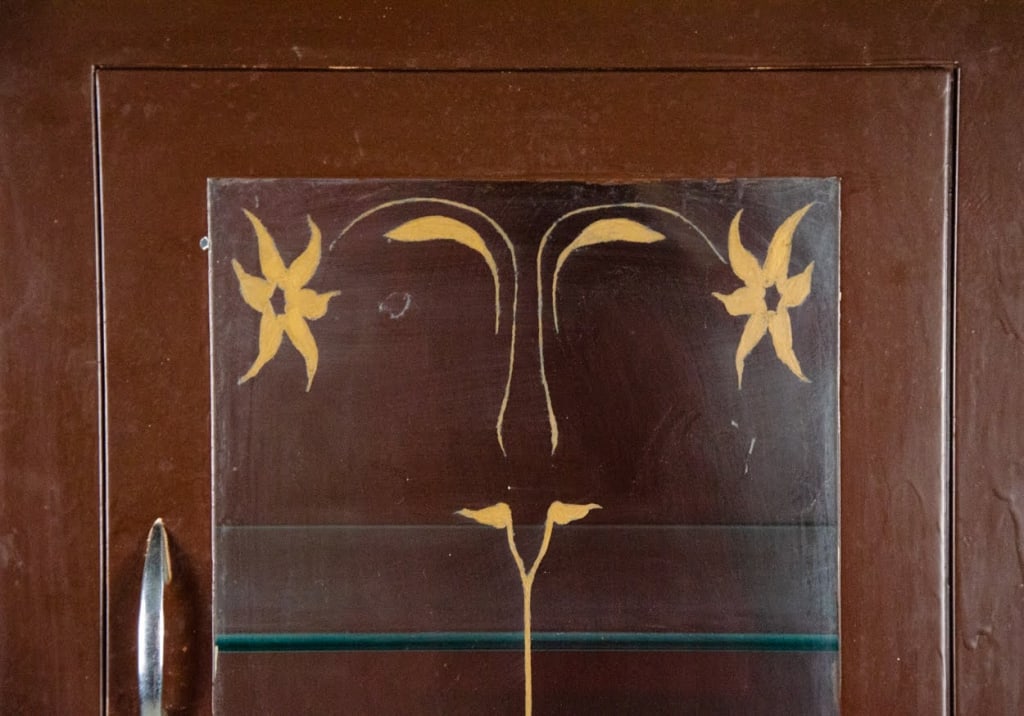 VINTAGE HAND-PAINTED MEDICAL DISPLAY CABINET - 14