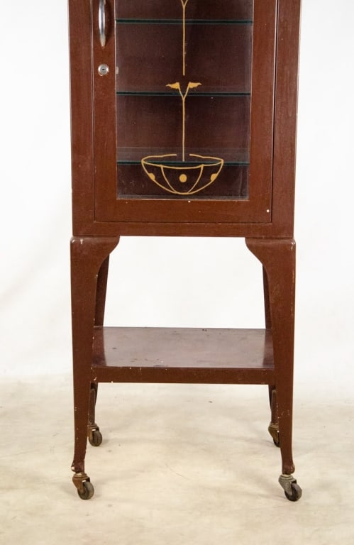 VINTAGE HAND-PAINTED MEDICAL DISPLAY CABINET - 3