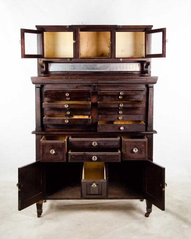 EARLY 20TH CENTURY MAHOGANY DENTAL CABINET - 12