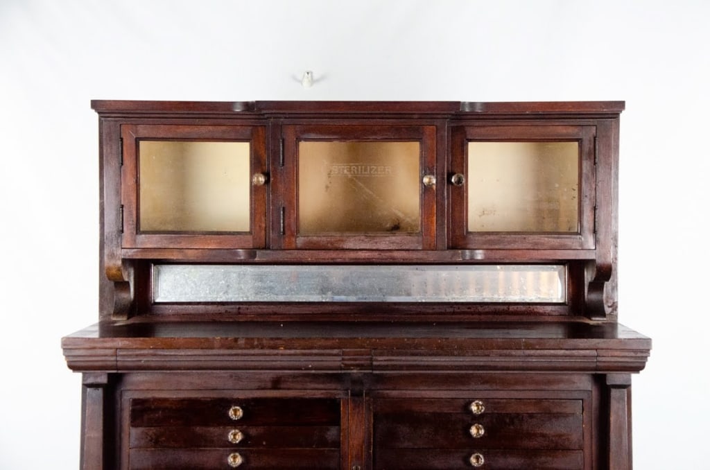 EARLY 20TH CENTURY MAHOGANY DENTAL CABINET - 7