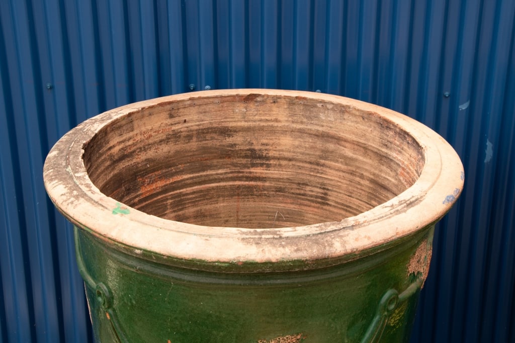 TWO VINTAGE FRENCH TERRACOTTA PLANTERS - 7
