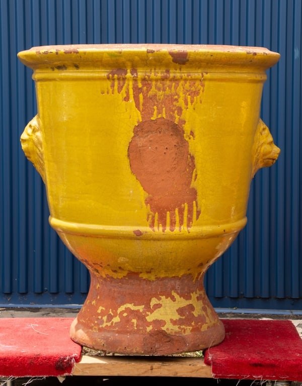 PAIR OF VINTAGE FRENCH TERRACOTTA PLANTERS - 2