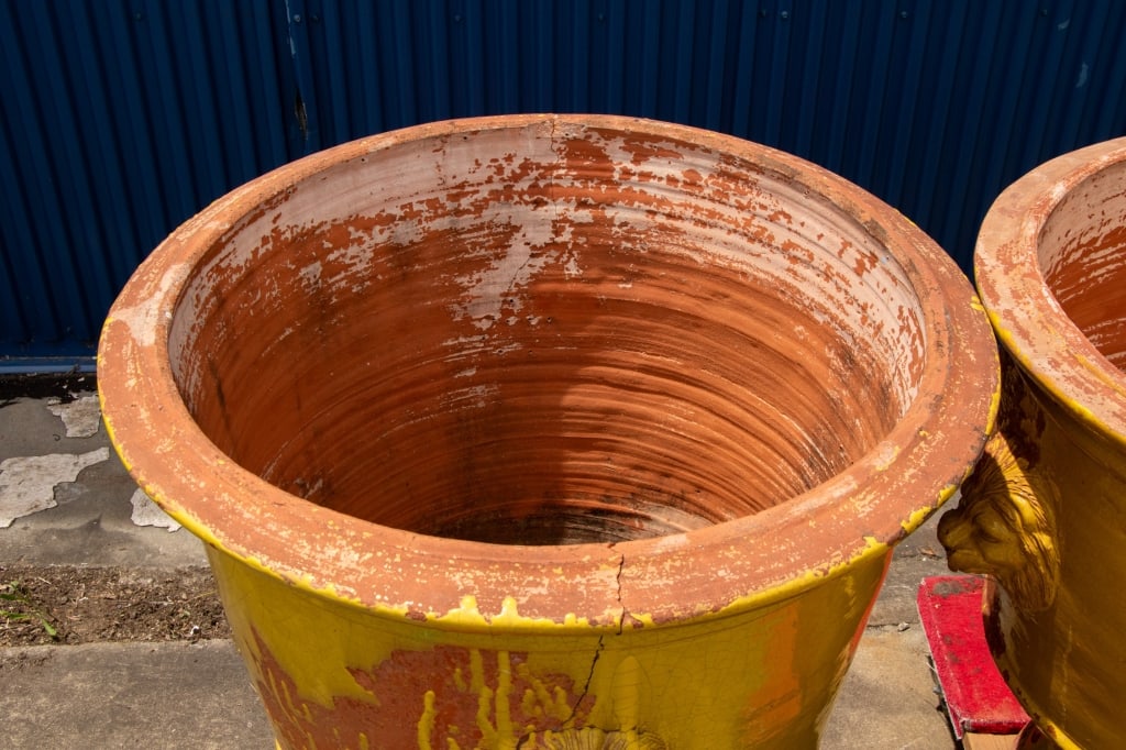 PAIR OF VINTAGE FRENCH TERRACOTTA PLANTERS - 7