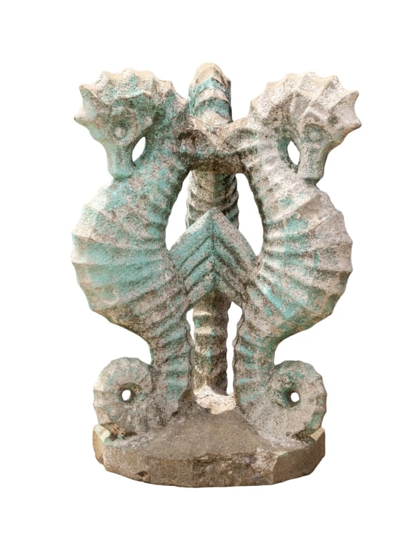 CONCRETE SEAHORSE TABLE OR BIRD BATH BASE (1 of 7)