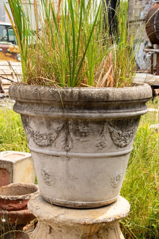 LARGE CONCRETE GARDEN PLANTER - 5