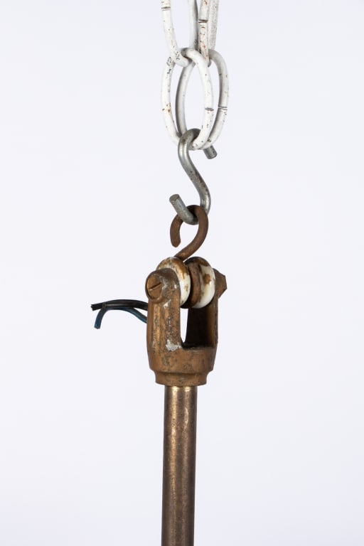 MID-CENTURY J. T. KALMAR STYLE GLASS CHANDELIER - 8
