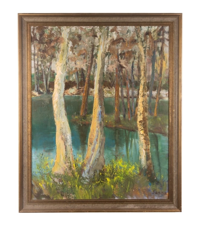 THOMAS SANGE, LANDSCAPE, OIL ON CANVAS (1 of 6)