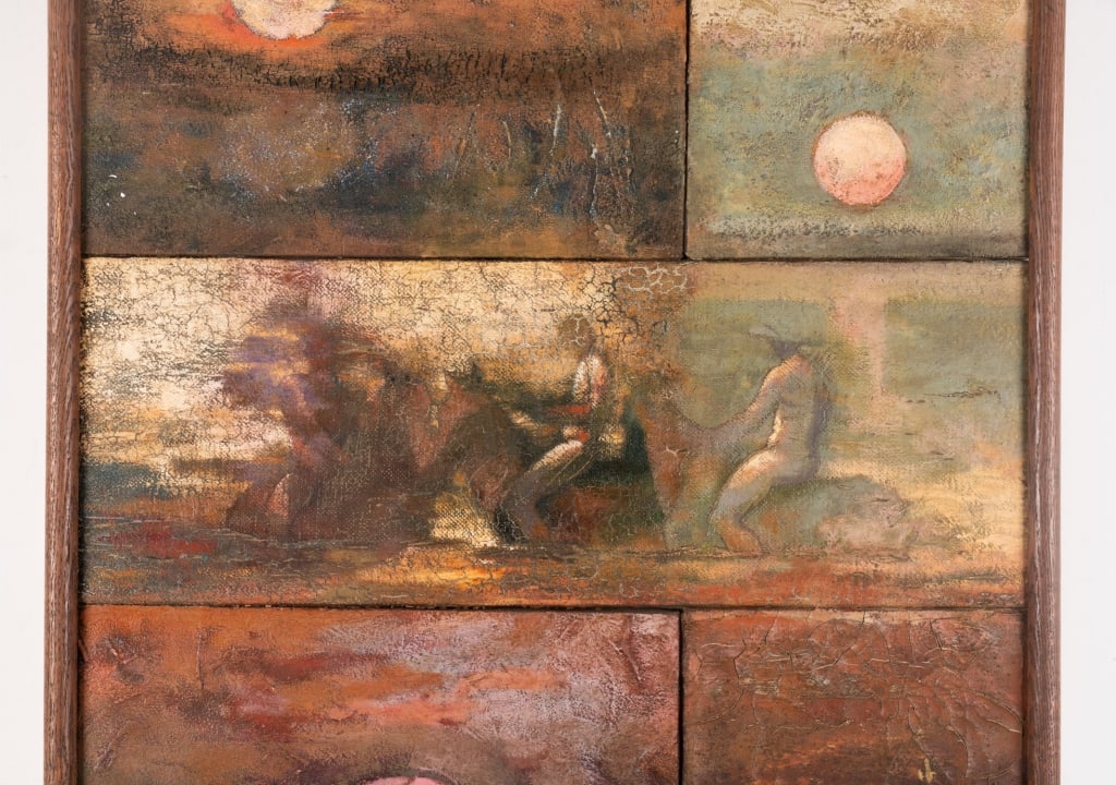 COMPOSITE WORK OF FIVE ABSTRACT PAINTINGS - 5